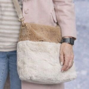 Sprigs faux fur / plush shoulder hobo bags. Soooo Soft!